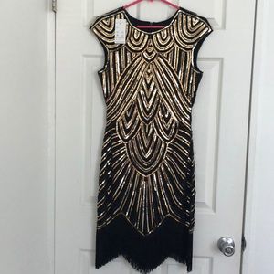 NEW: Gatsby Flapper Fringe Dress